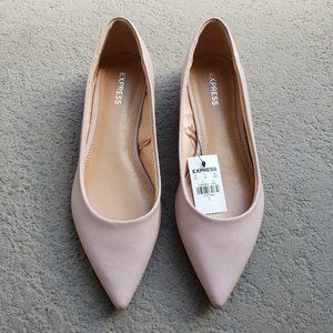 Express Light Pink Blush Pointy Toe Flats Size 7
